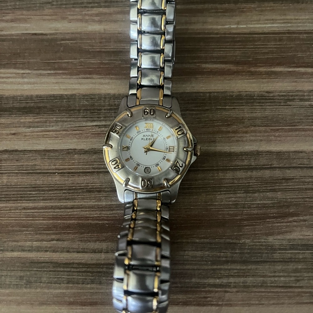 Anne Klein II 10/1562-3-5 Silver and Gold Two-Tone Watch - Picture 2 of 7